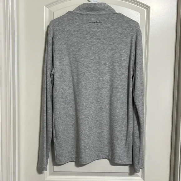 Travis Mathew men’s small twist of like quarter zip pullover grey blue